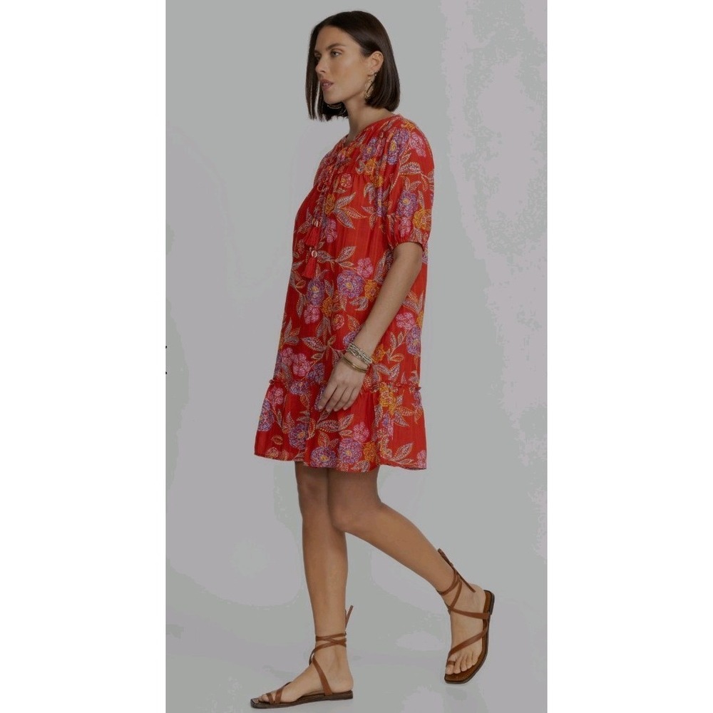 Johnny Was Women's Whimsical Hibiscus Pleated Yoke Dress Size XXL MSRP $270 - Picture 13 of 14